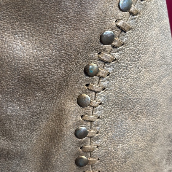 Aaneta Cleopatra Crossbody Handbag Purse olive Green boho distressed leather - Picture 9 of 15